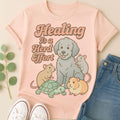 Healing Is a Herd Effort Tee – Lavender Landing Therapy Shirt