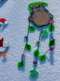 Forest Guardian Totoro-Inspired Pixel Art Hanging Decor